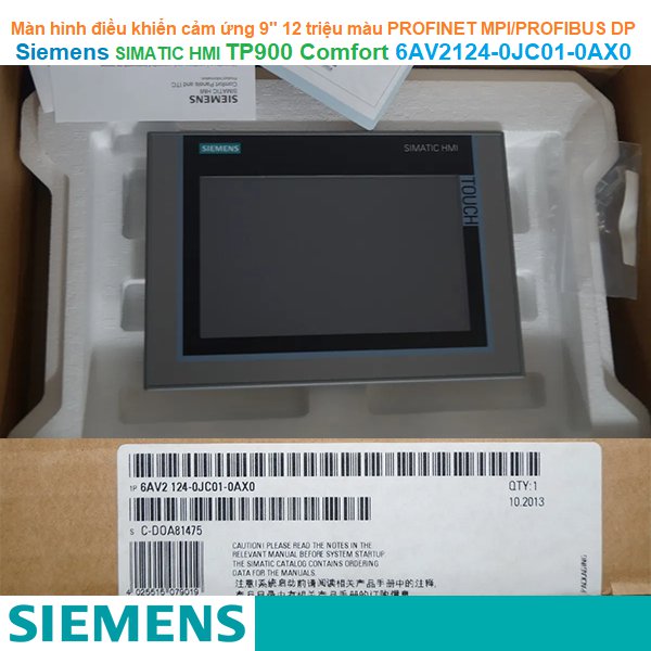 Màn hình điều khiển cảm ứng 9" widescreen 12 triệu màu PROFINET MPI/PROFIBUS DP - Siemens - SIMATIC HMI TP900 Comfort 6AV2124-0JC01-0AX0